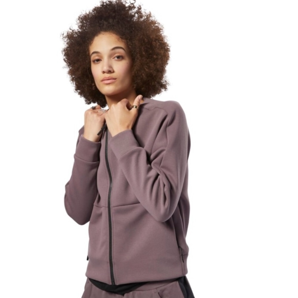Reebok Mauve Zip-Up Hoodie Jacket